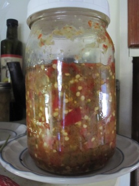 Our homemade, fermented hot sauce